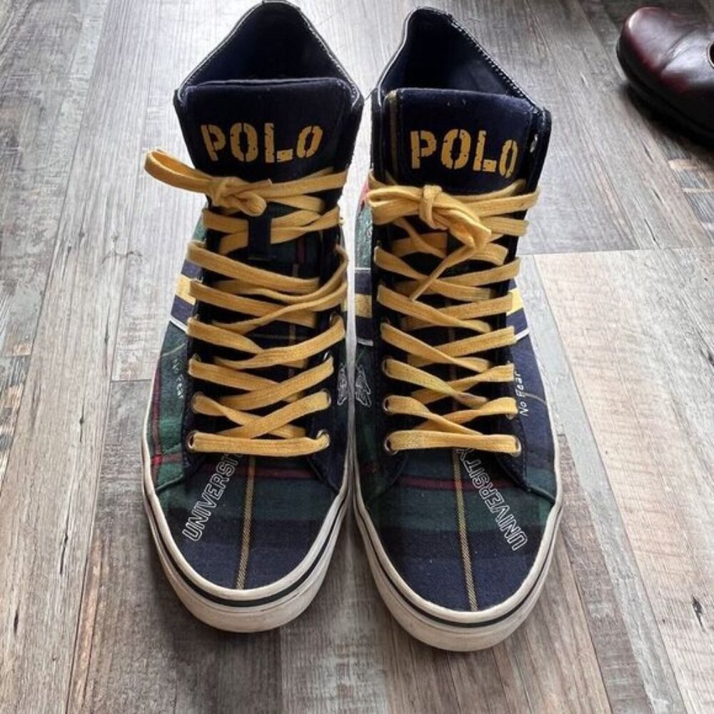 Polo by Ralph Lauren Blue Sneakers High-Top Canvas